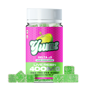 THC GUMMIES ( FARM BILL COMPLIANT DELTA-9 THC ) YUMZ LAB - SOUR GREEN APPLE